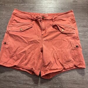 Free People Shorts Women 12 Pink Cotton Cargo Utility Summer Gorpcore Boho